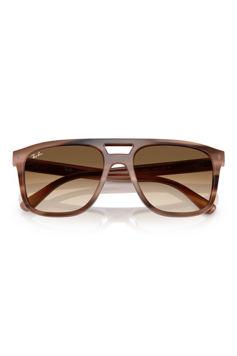 58mm Square Sunglasses, Alternate, color, BROWN HAVANA