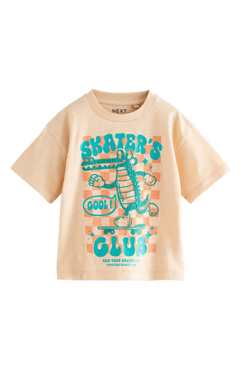 NEXT Kids' Skater's Club Cotton Graphic T-Shirt, Main, color, Orange