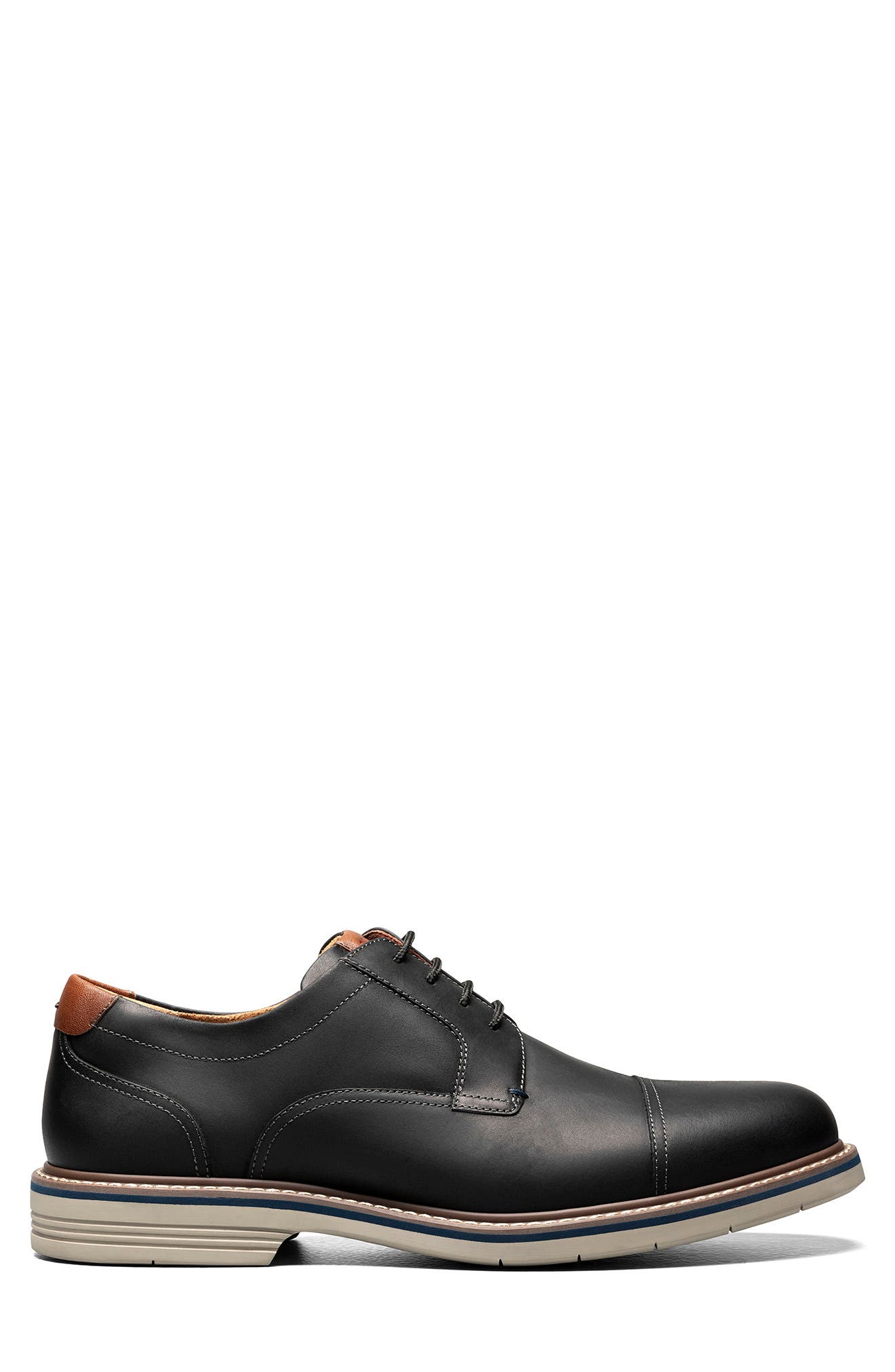 Florsheim Norwalk Cap Toe Derby, Alternate, color, Black Ch