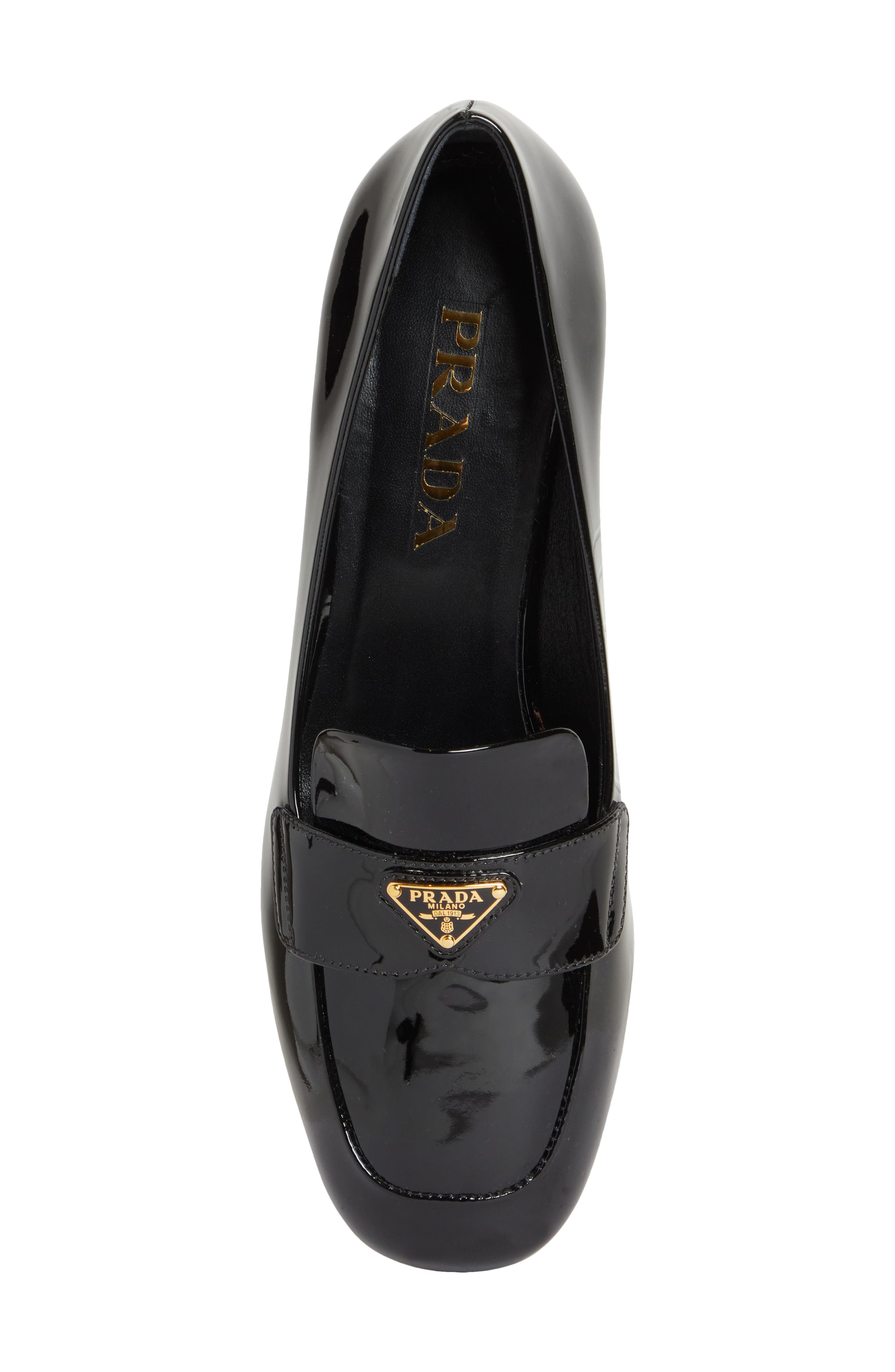 Prada Triangle Logo Loafer Pump, Alternate, color, 