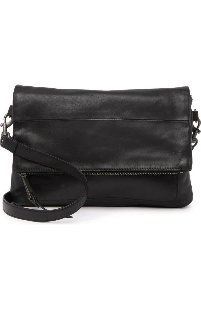 Lucky Brand Caro Leather Flap Crossbody Bag, Alternate, color,