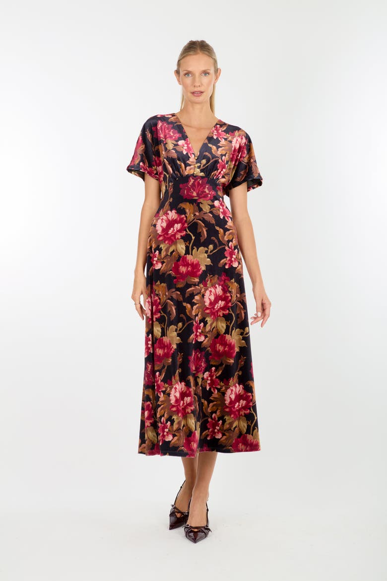Lacey Dress, Alternate, color, Night Floral