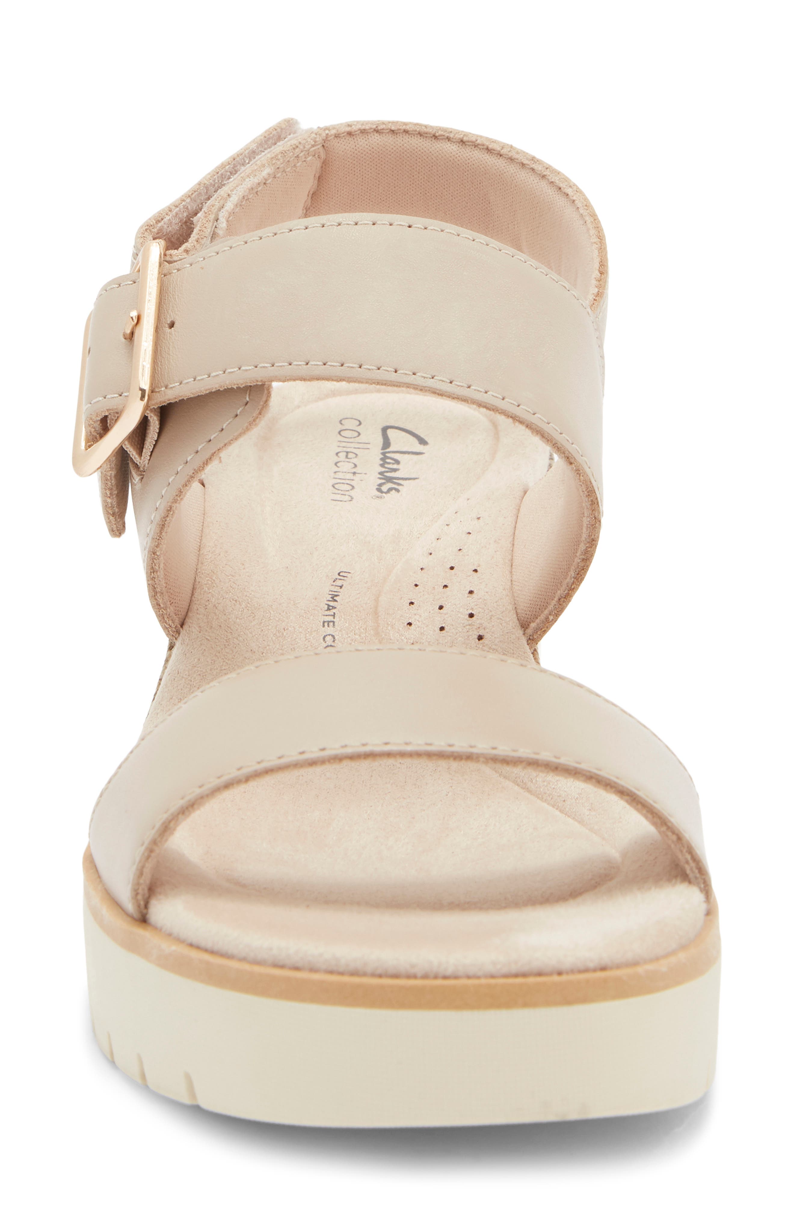Diaz Rose Wedge Sandal, Alternate, color, SAND COMBI