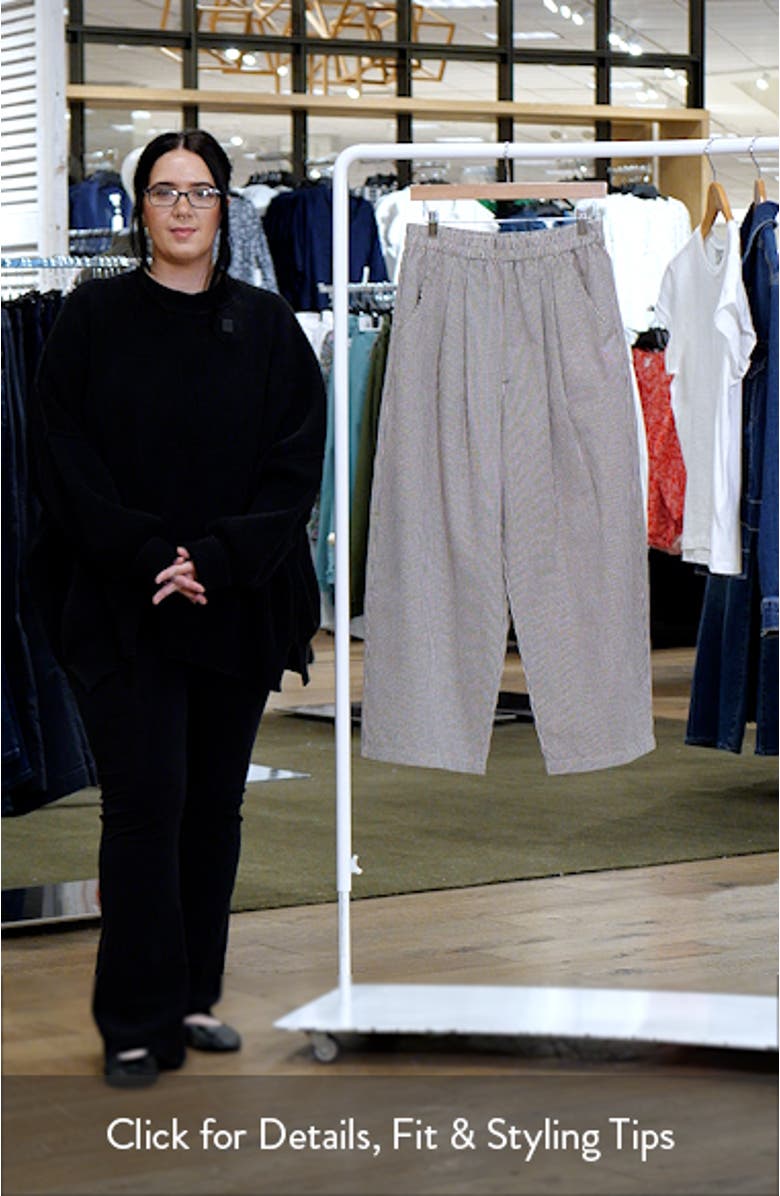 Gingham Tapered Leg Pants, sales video thumbnail