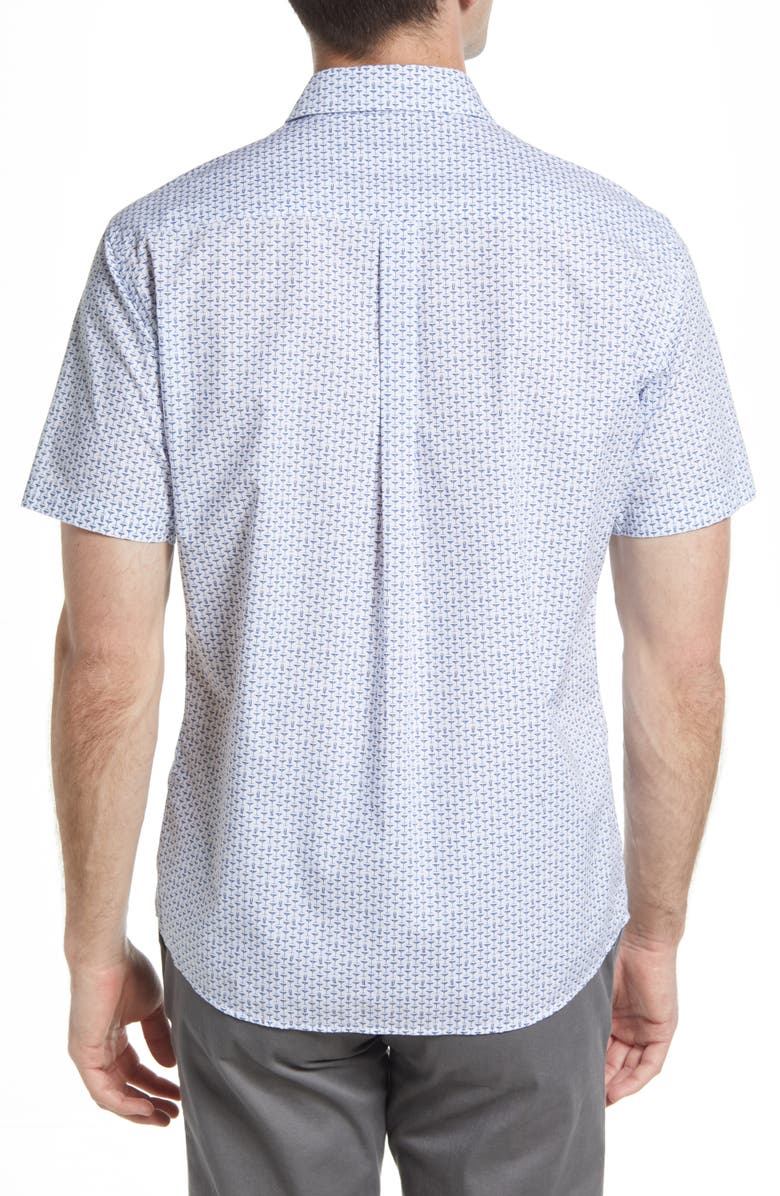 Peter Millar Shaken Stretch Cotton Button-Up Sport Shirt, Alternate, color, 