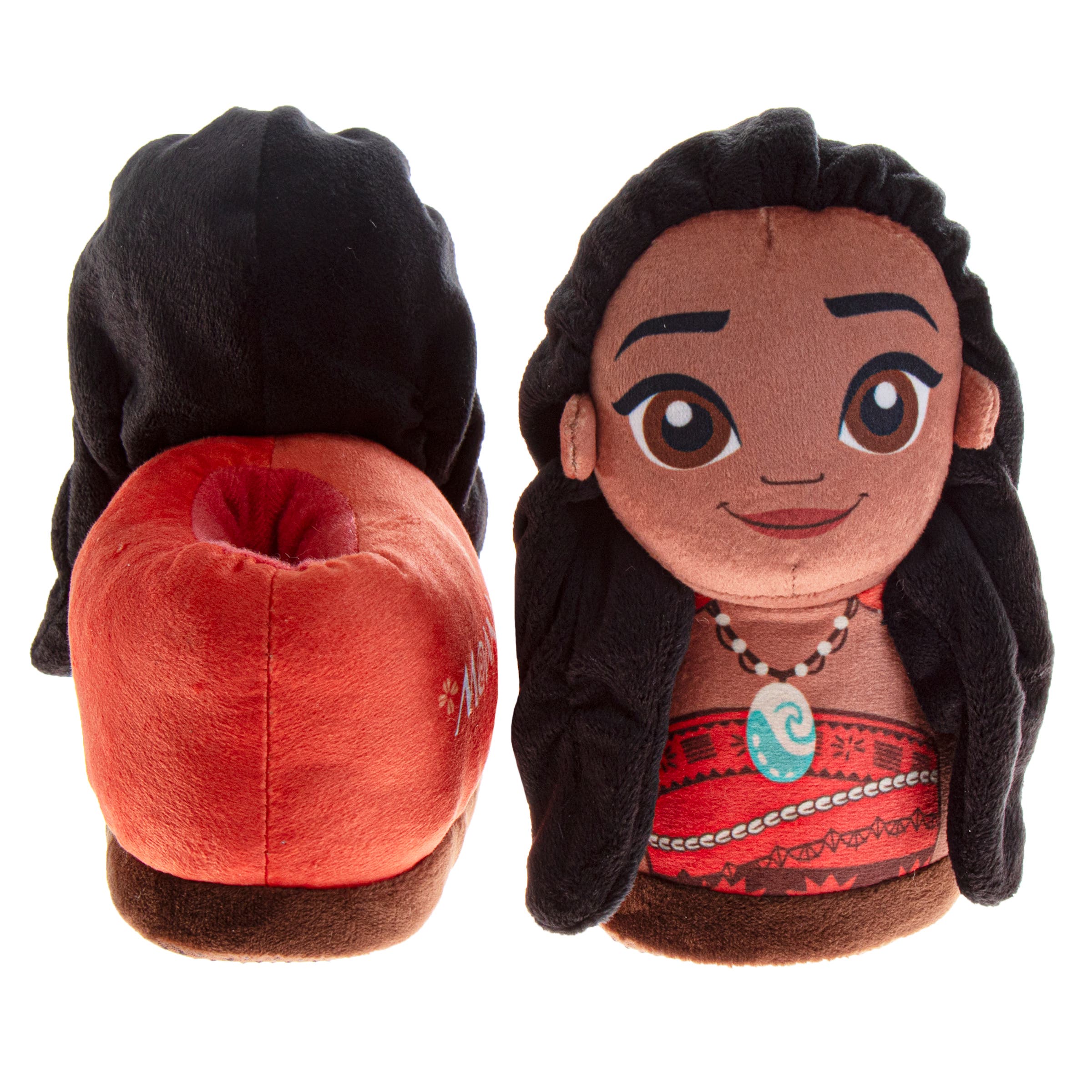 Disney Moana Slippers Girls, Alternate, color, Orange Brown