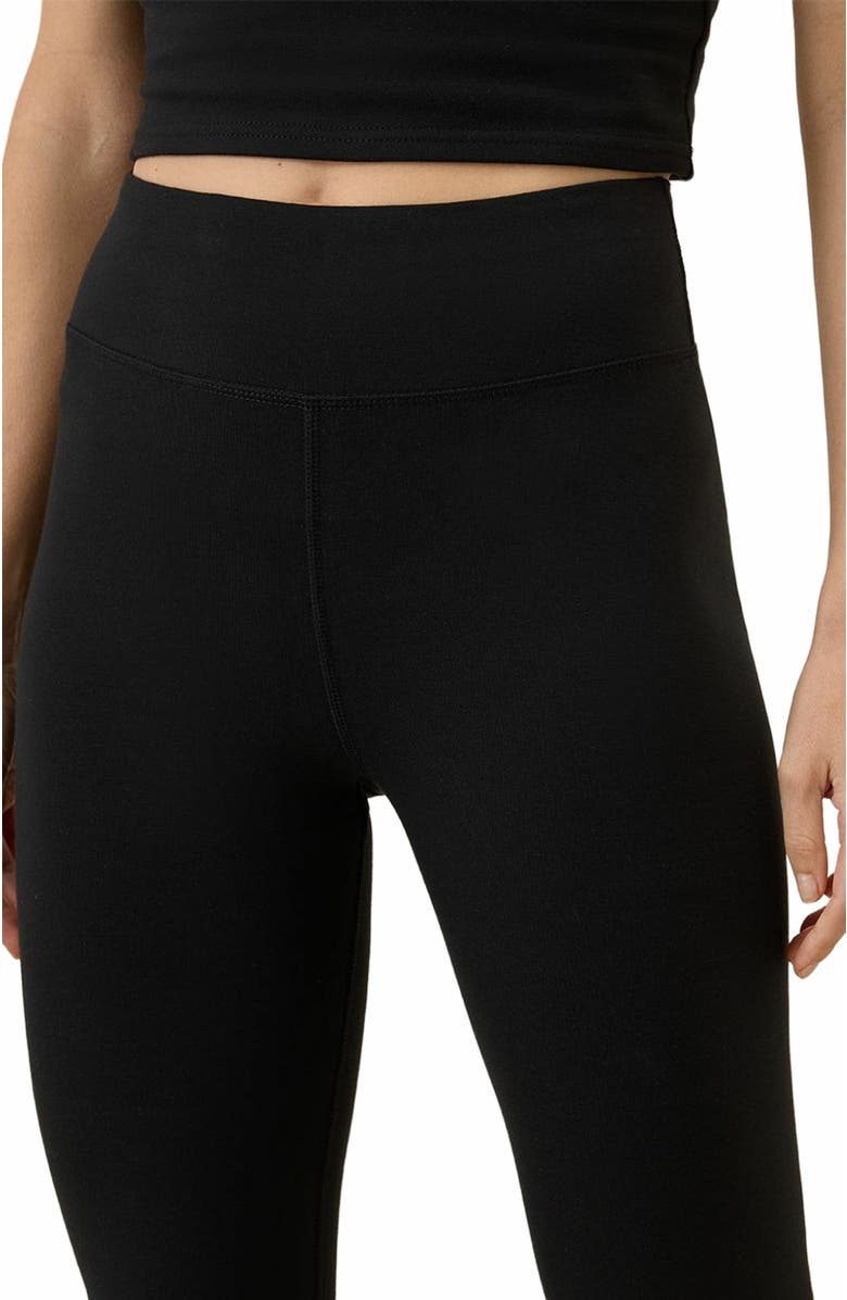 Pact On the Go-To Cropped Bootcut Legging Made with Organic Cotton, Alternate, color, Black