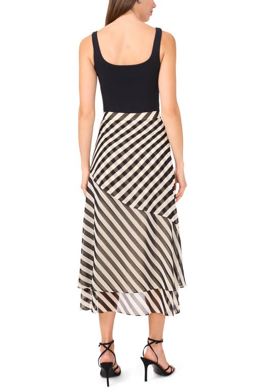 Halogen ® Stripe Layered Midi Skirt In Multi