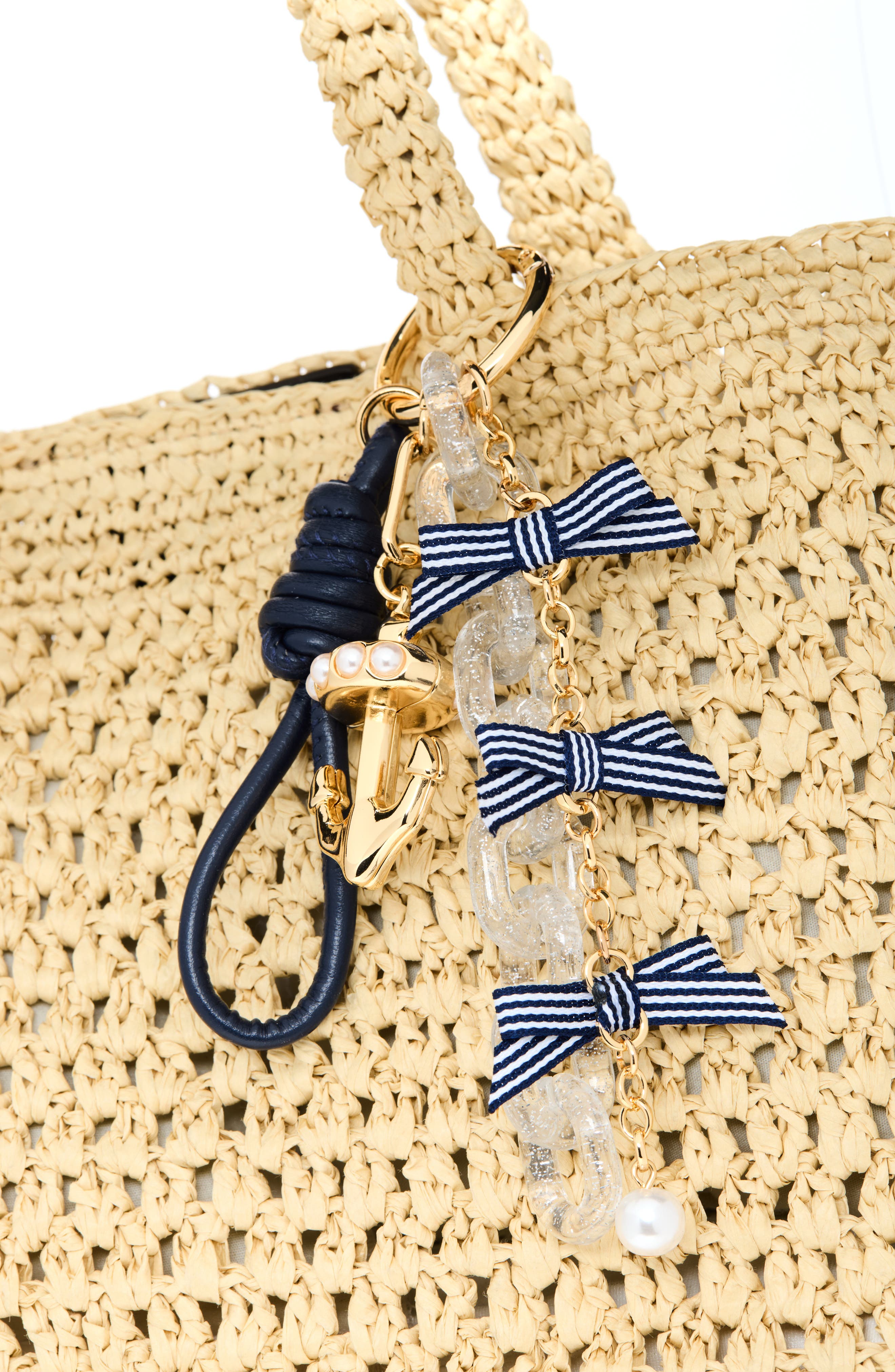 Nautical Bow Bag Charm, Alternate, color, BLUE MULTI- GOLD