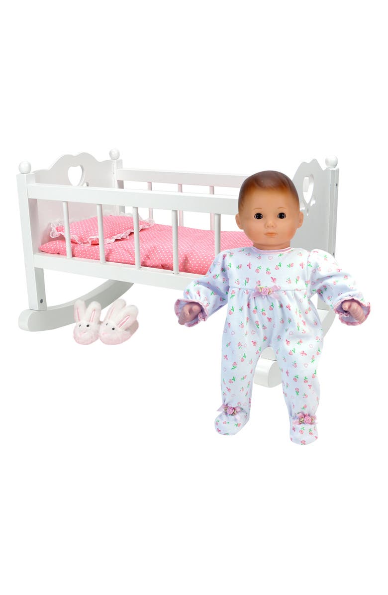 Teamson Kids Sophia's High End Baby Doll Cradle, Alternate, color, White