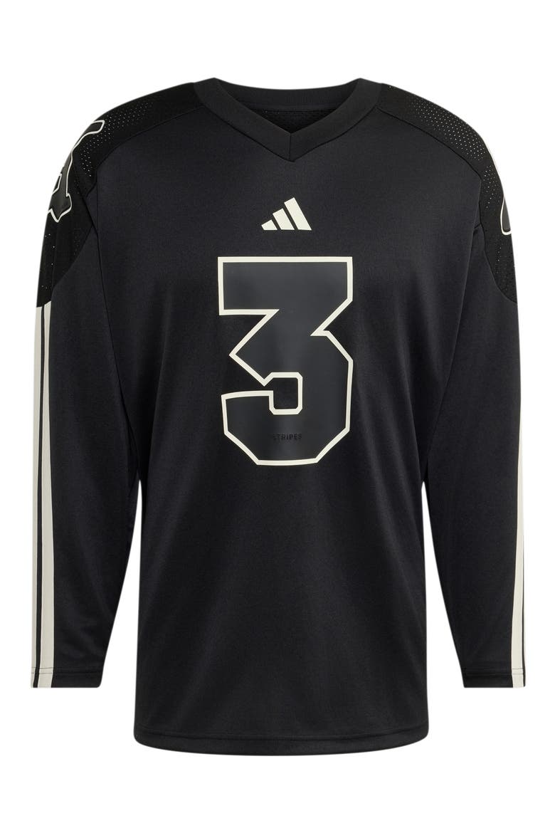 Q4 Star Long Sleeve Star Jersey, Alternate, color, BLACK