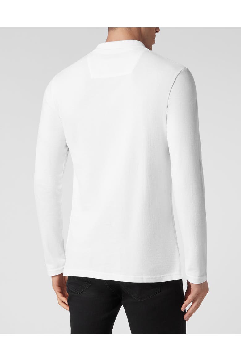 Slim Fit Long-Sleeve Polo Men, Alternate, color, white