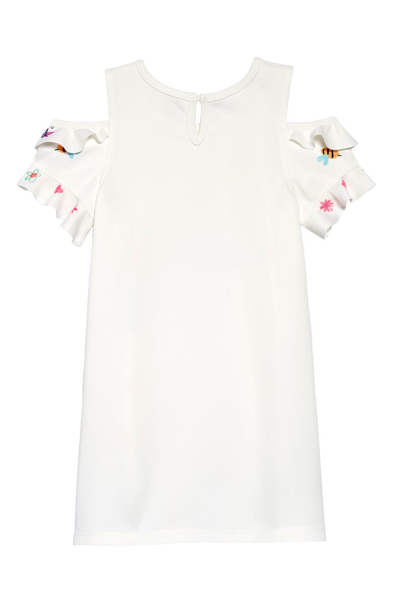 Truly Me Colorful Drawing Cold-Shoulder Dress, Alternate, color,