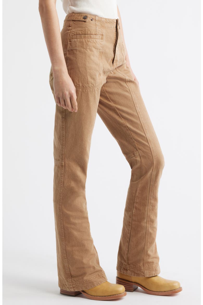 High Waist Bootcut Jeans, Alternate, color, TANNIN