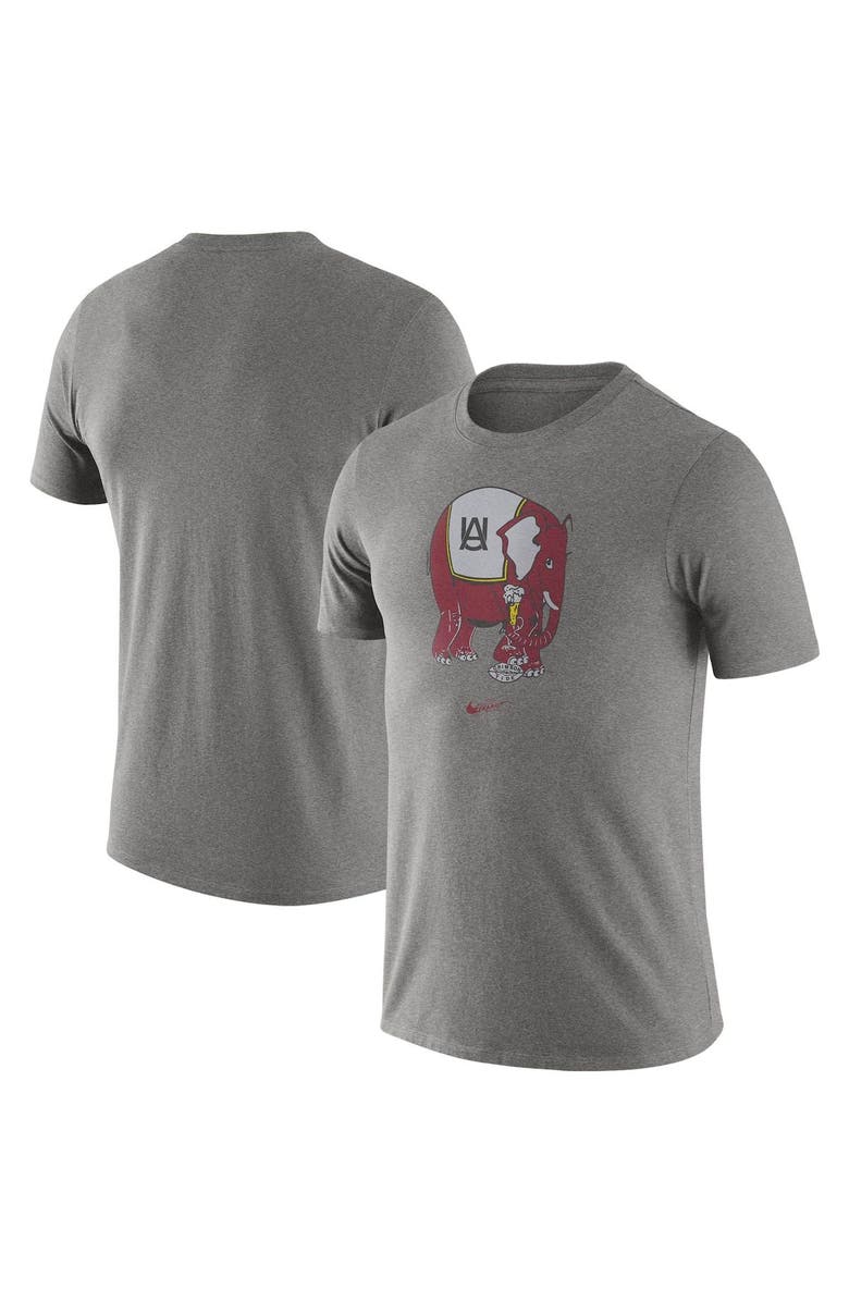 Nike Men's Nike Heathered Gray Alabama Crimson Tide Old-School Logo Tri-Blend T-Shirt, Alternate, color, 