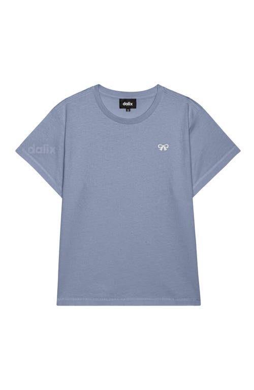 Dalix Womens Bow Lightweight High Waisted Tee In Blue