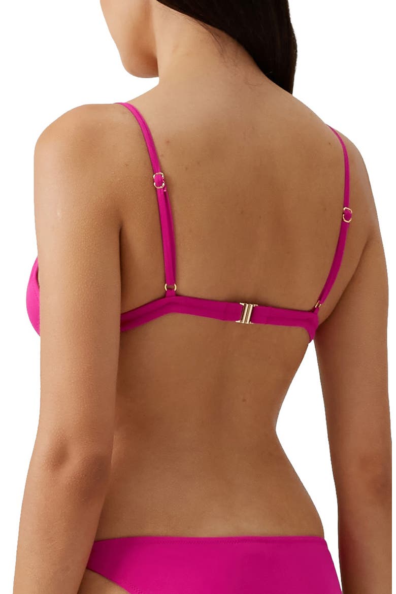 Mexico Chain Strap Bikini Top, Alternate, color, RASPBERRY