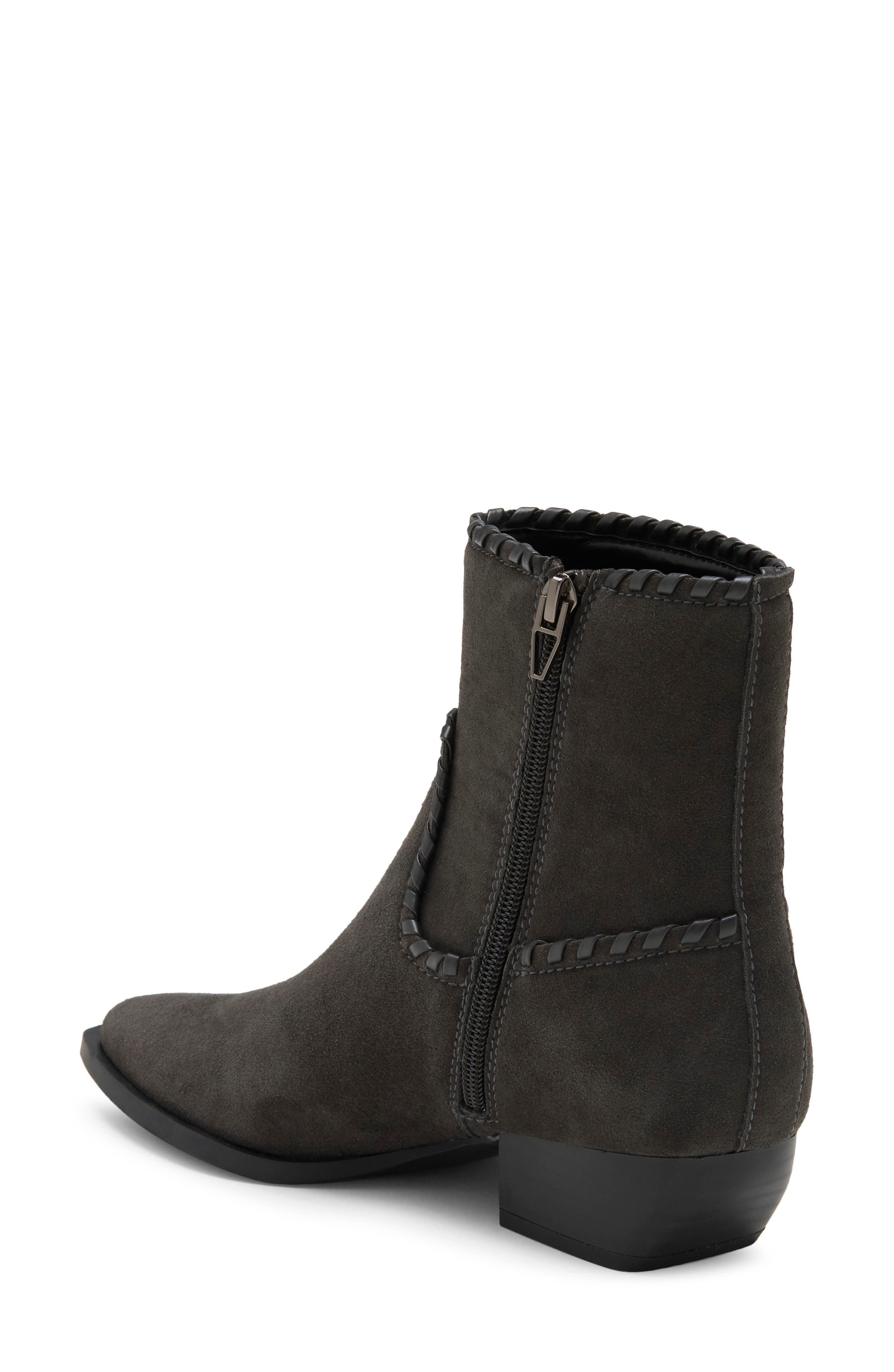 Tazzy Leather Bootie, Alternate, color, ANTHRACITE SUEDE