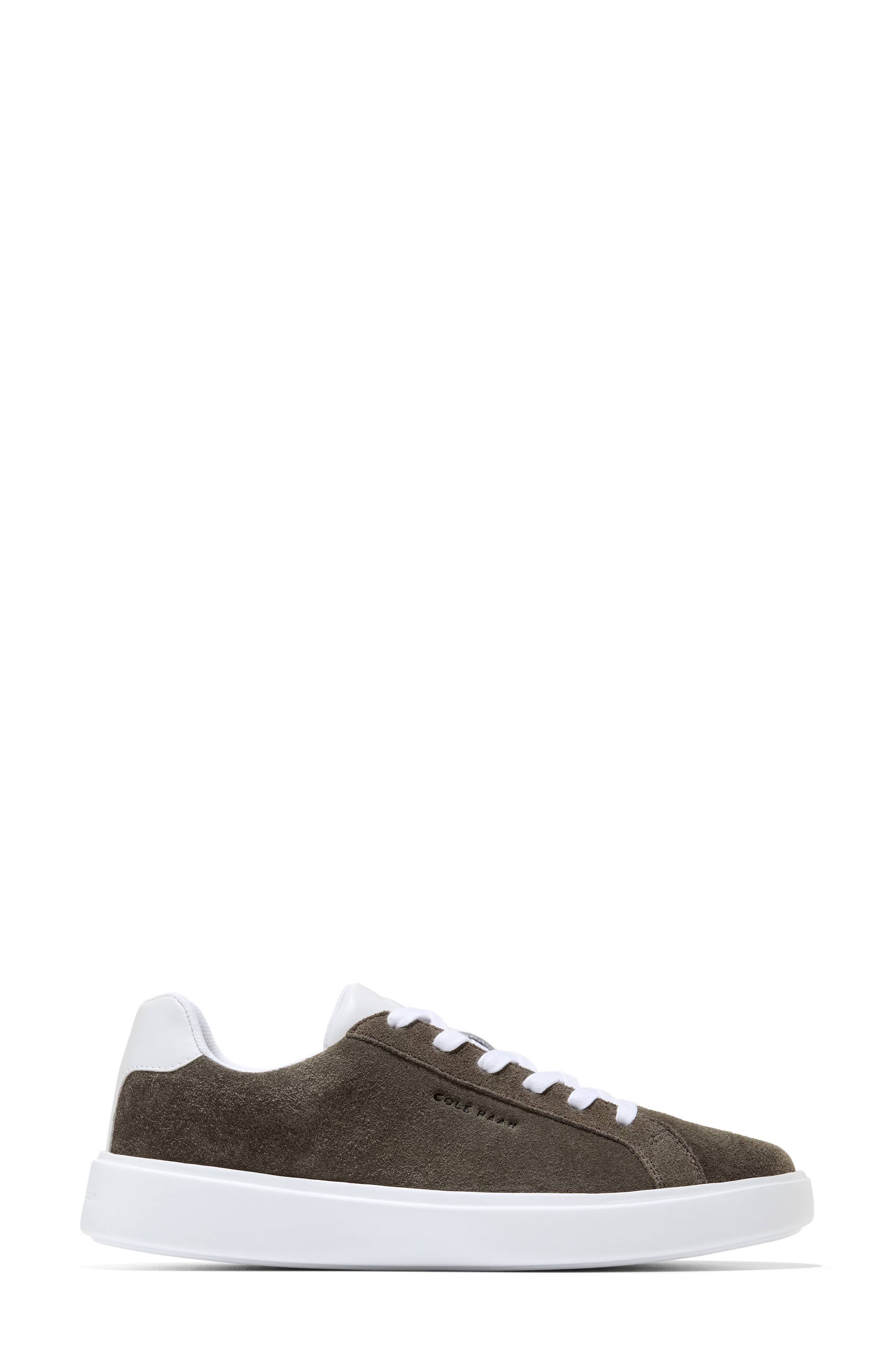 Grand Crosscourt Daily Sneaker, Alternate, color, DEEP OLIVE SUEDE/WHITE LEATHER