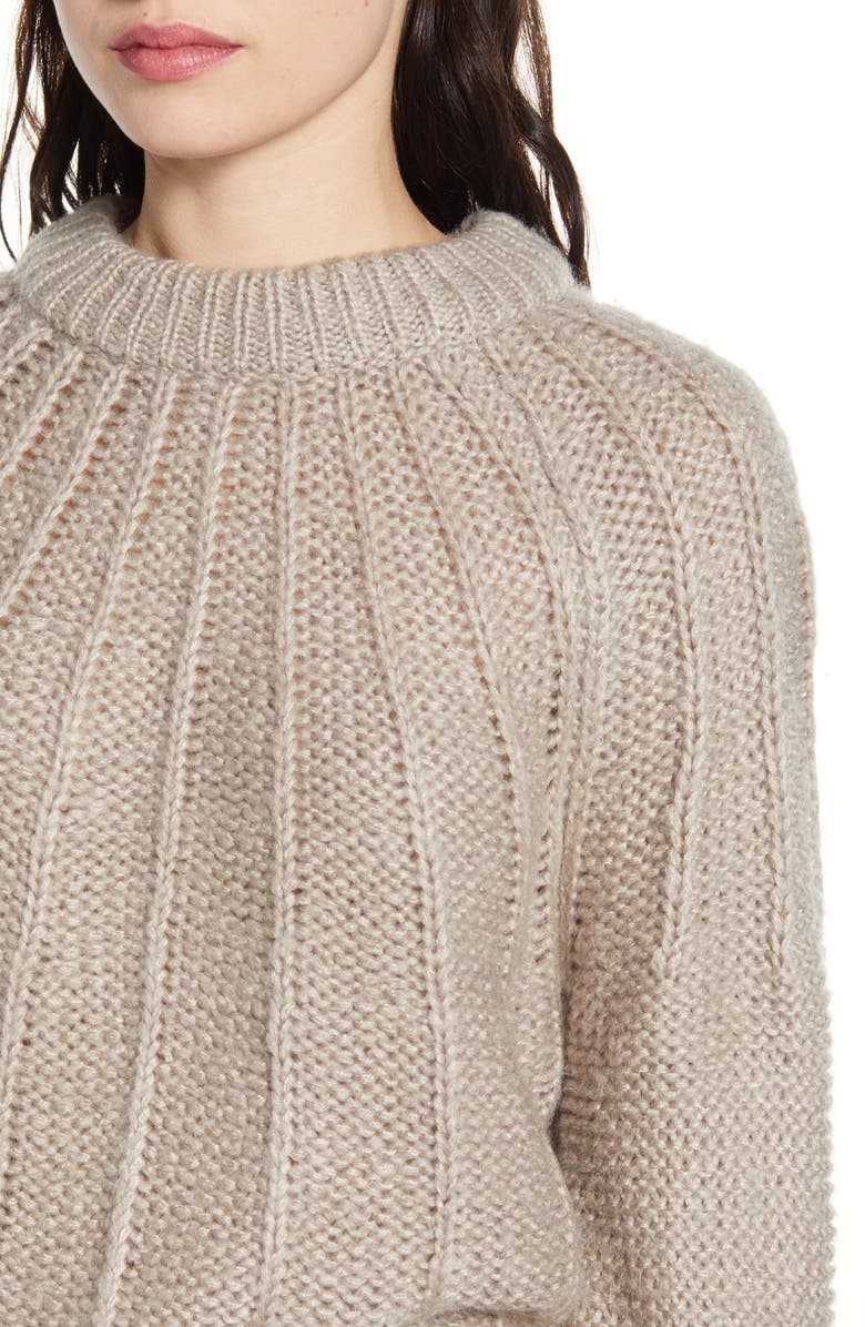 Dreamers by Debut Seam Detail Crop Sweater, Alternate, color, 