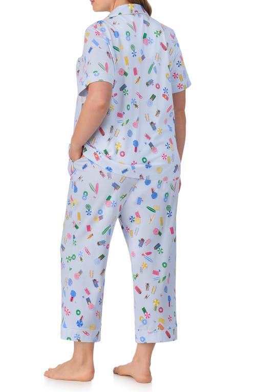 BEDHEAD PAJAMAS BEDHEAD PAJAMAS PRINT STRETCH ORGANIC COTTON JERSEY CROP PAJAMAS