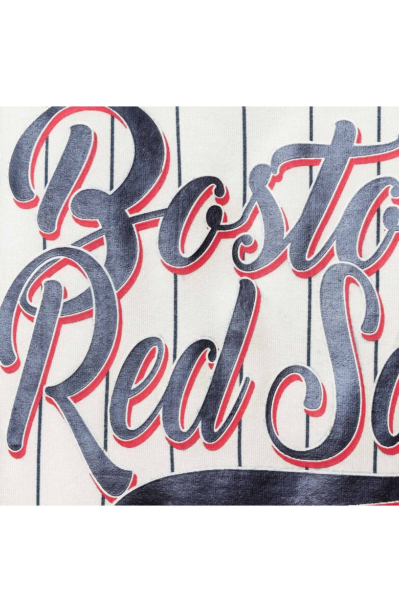 New Era Girls Youth New Era White/Navy Boston Red Sox Pinstripe Tank Top, Alternate, color, 