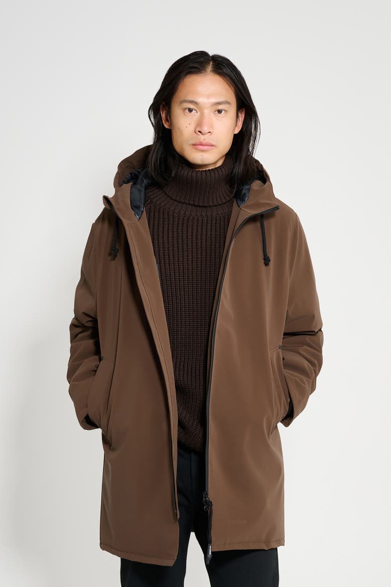 Stockholm Matte Winter Coat, Main, color, Dark Brown