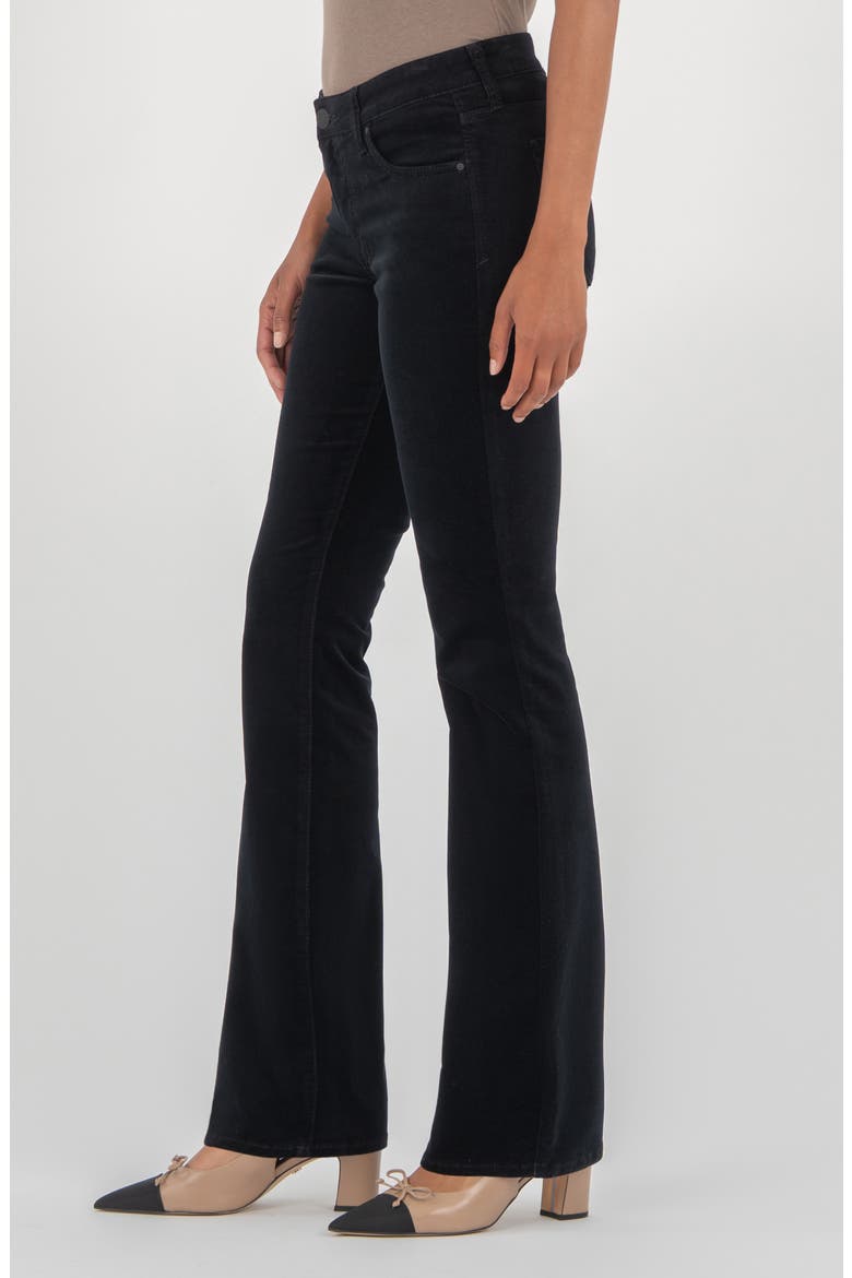 Natalie Mid Rise Bootcut Corduroy Pants, Alternate, color, BLACK
