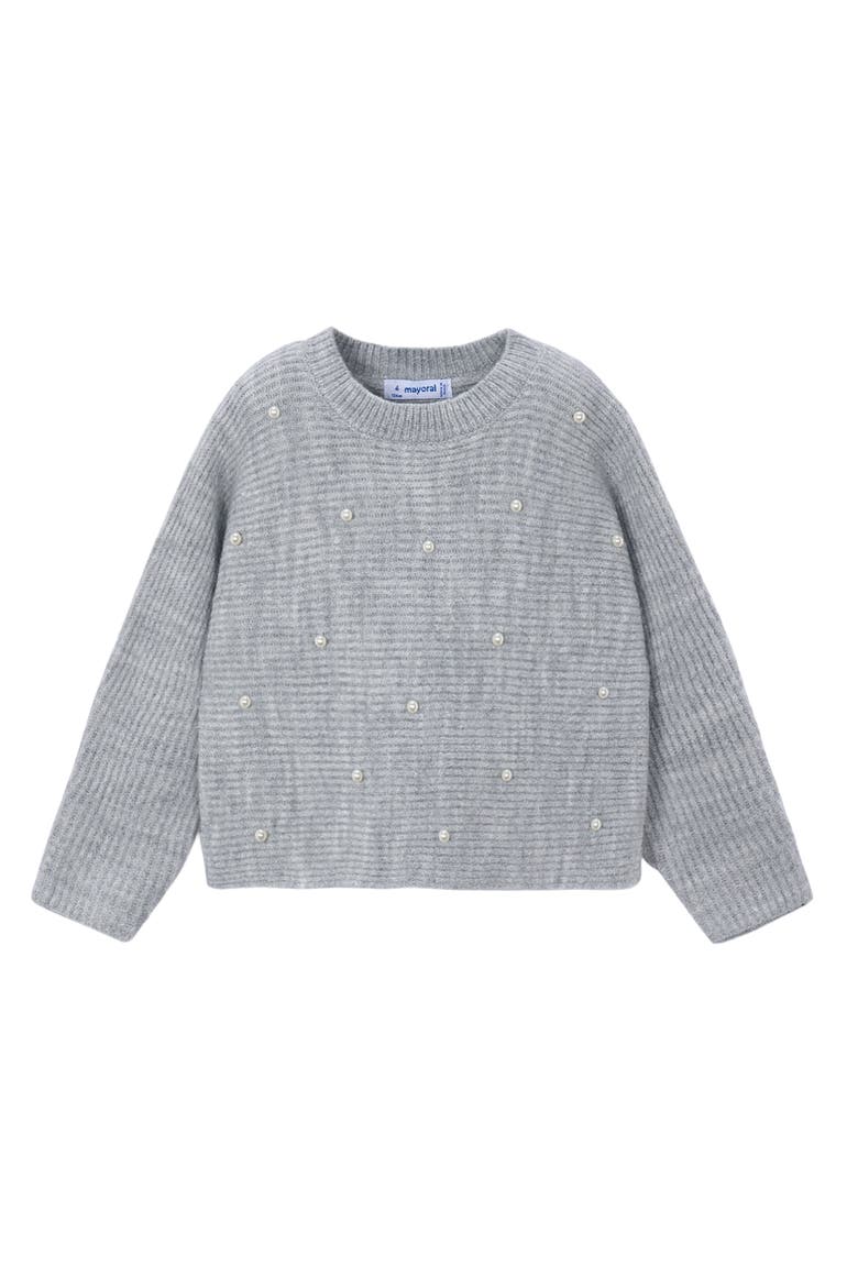 Pearl Knit Sweater, Main, color, Grey