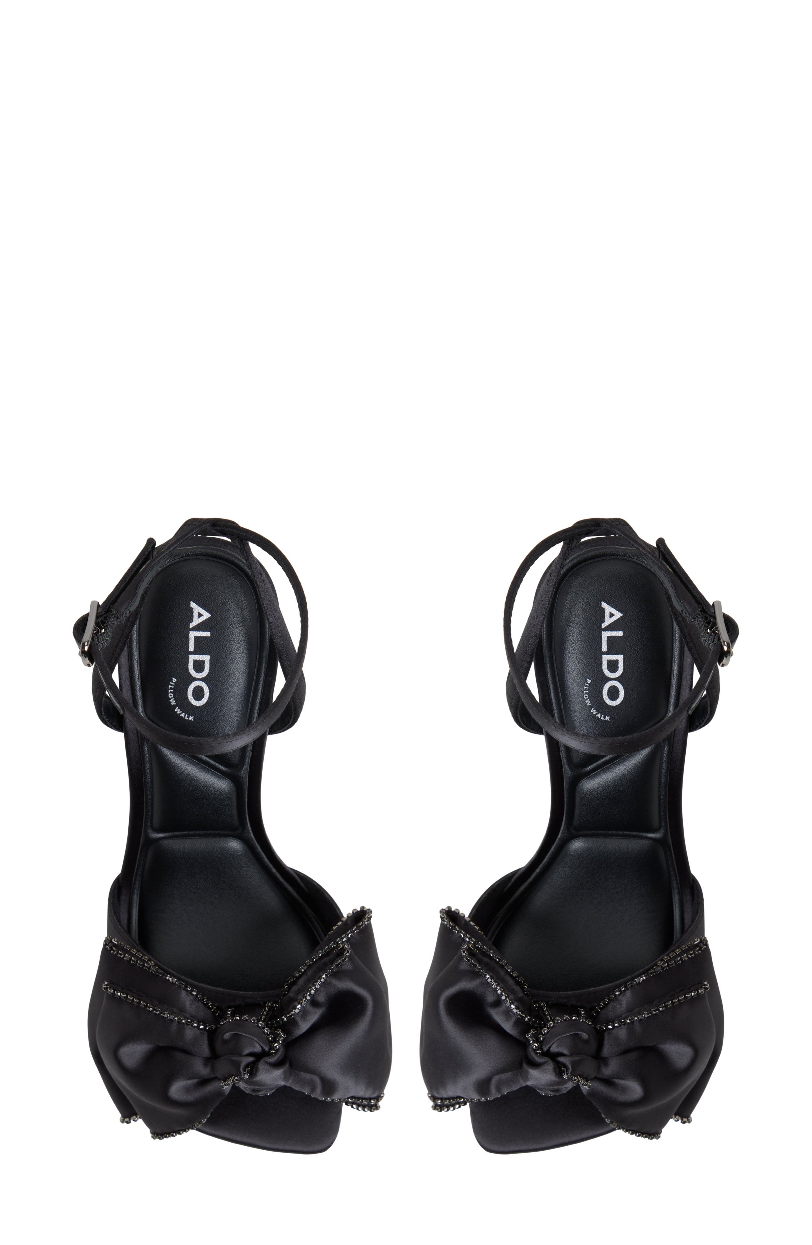 ALDO Tinsel Ankle Strap Sandal, Alternate, color, Black