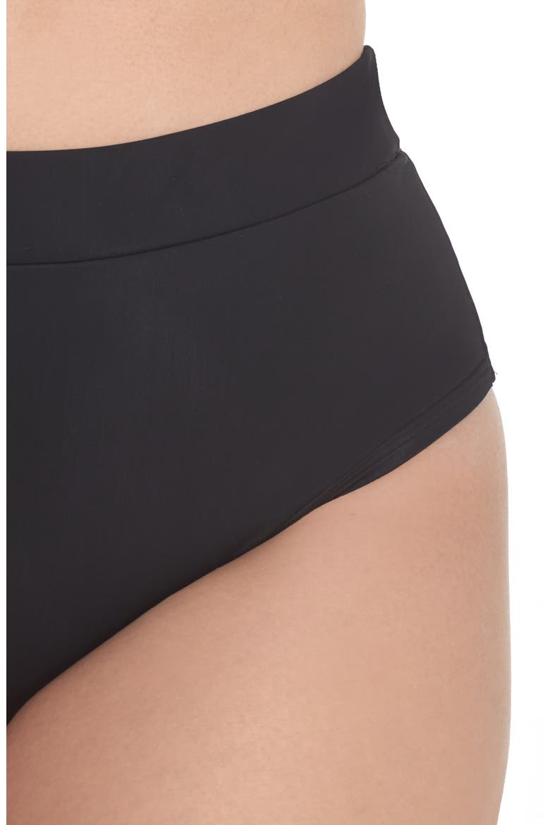 Lover High Waist Bikini Bottoms, Alternate, color, BLACK