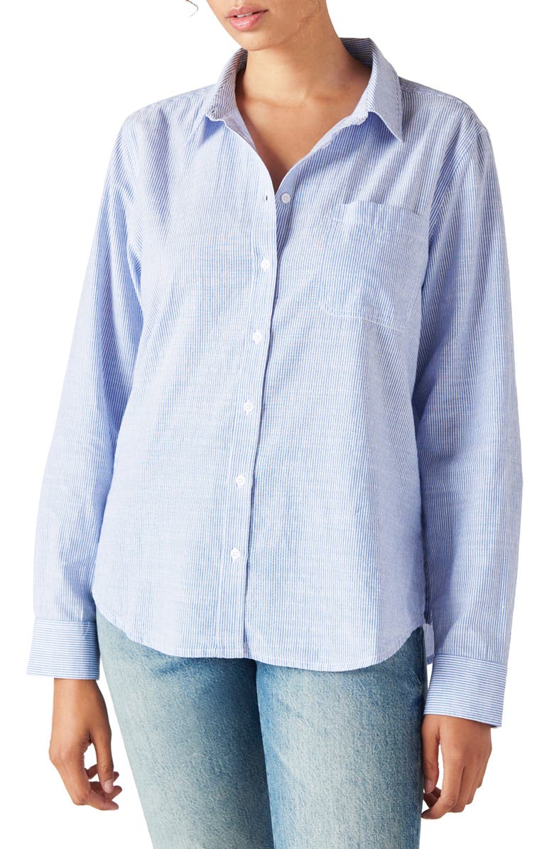 Lucky Brand Boyfriend Button-Up Shirt, Main, color, 