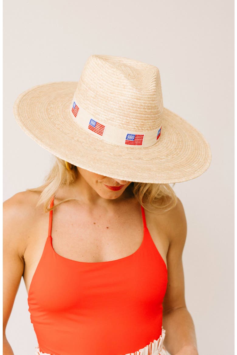 America Sun Hat, Alternate, color, LIGHT BEIGE