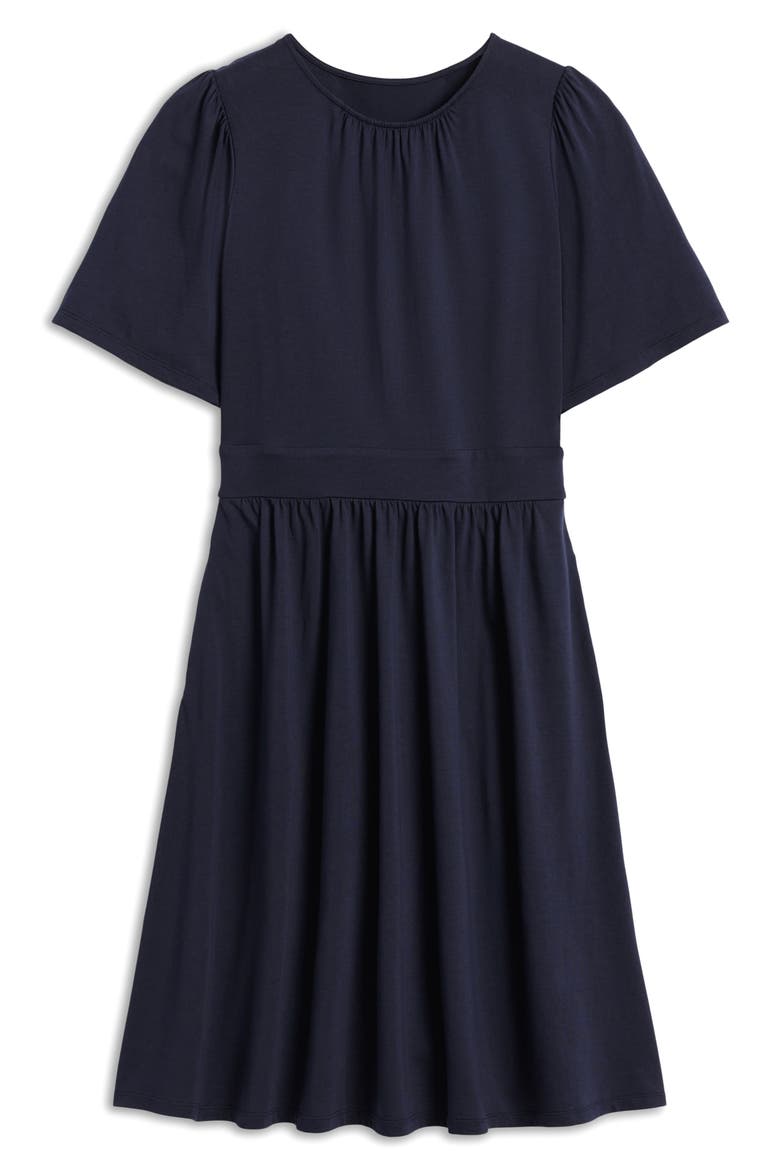 Louisa Cotton Blend Jersey Dress, Alternate, color, NAVY