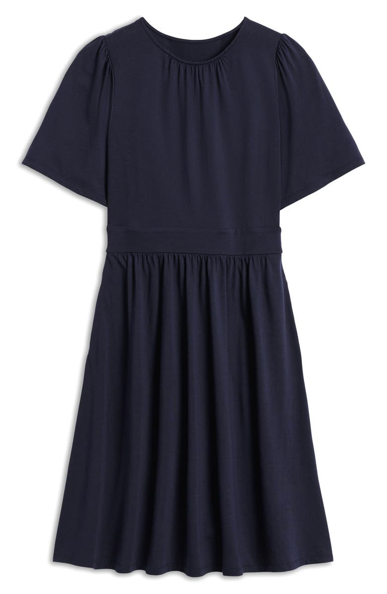 Boden Louisa Cotton Blend Jersey Dress, Main, color, Navy
