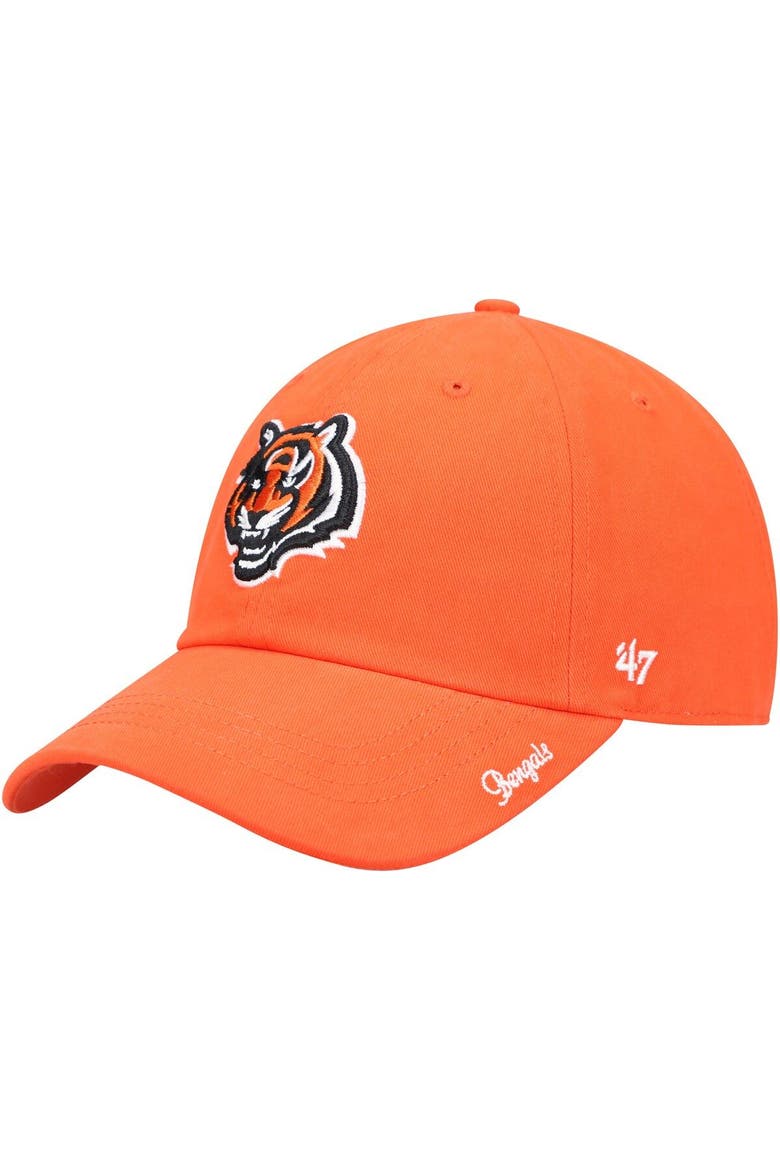 Women's '47 Orange Cincinnati Bengals Miata Clean Up Secondary Logo Adjustable Hat, Main, color, Orange