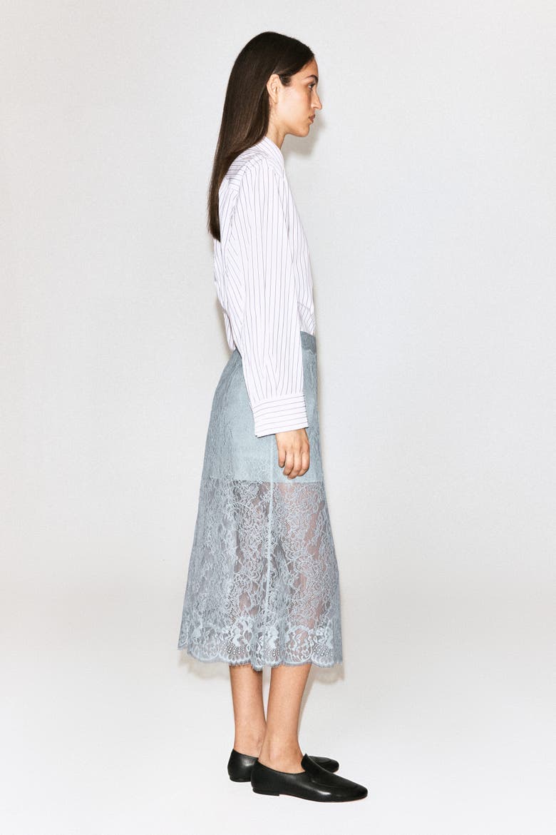 Lace Midi Skirt, Alternate, color, LIGHT BLUE