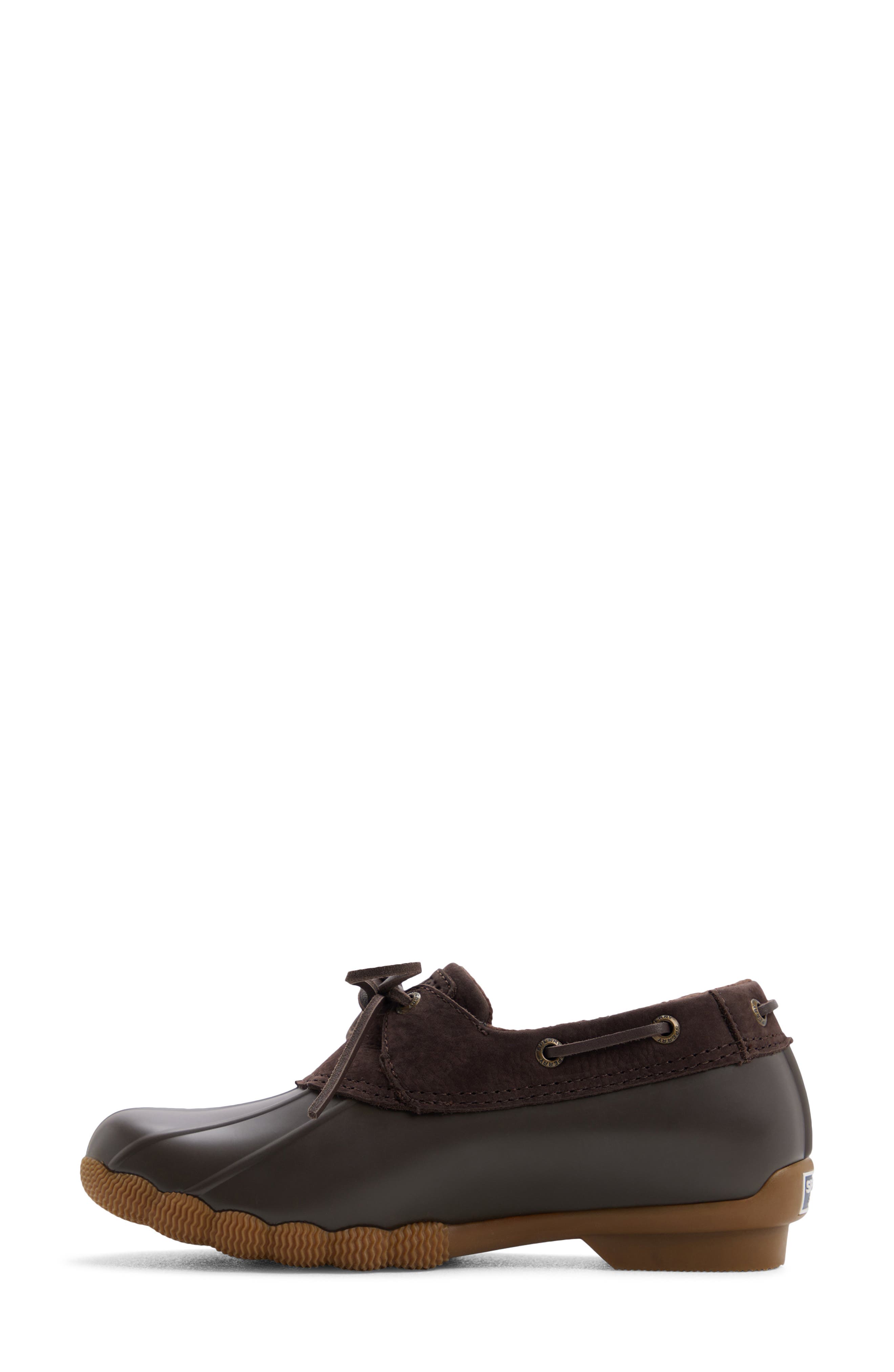 Saltwater Waterproof Duck Shoe, Alternate, color, DARK BROWN