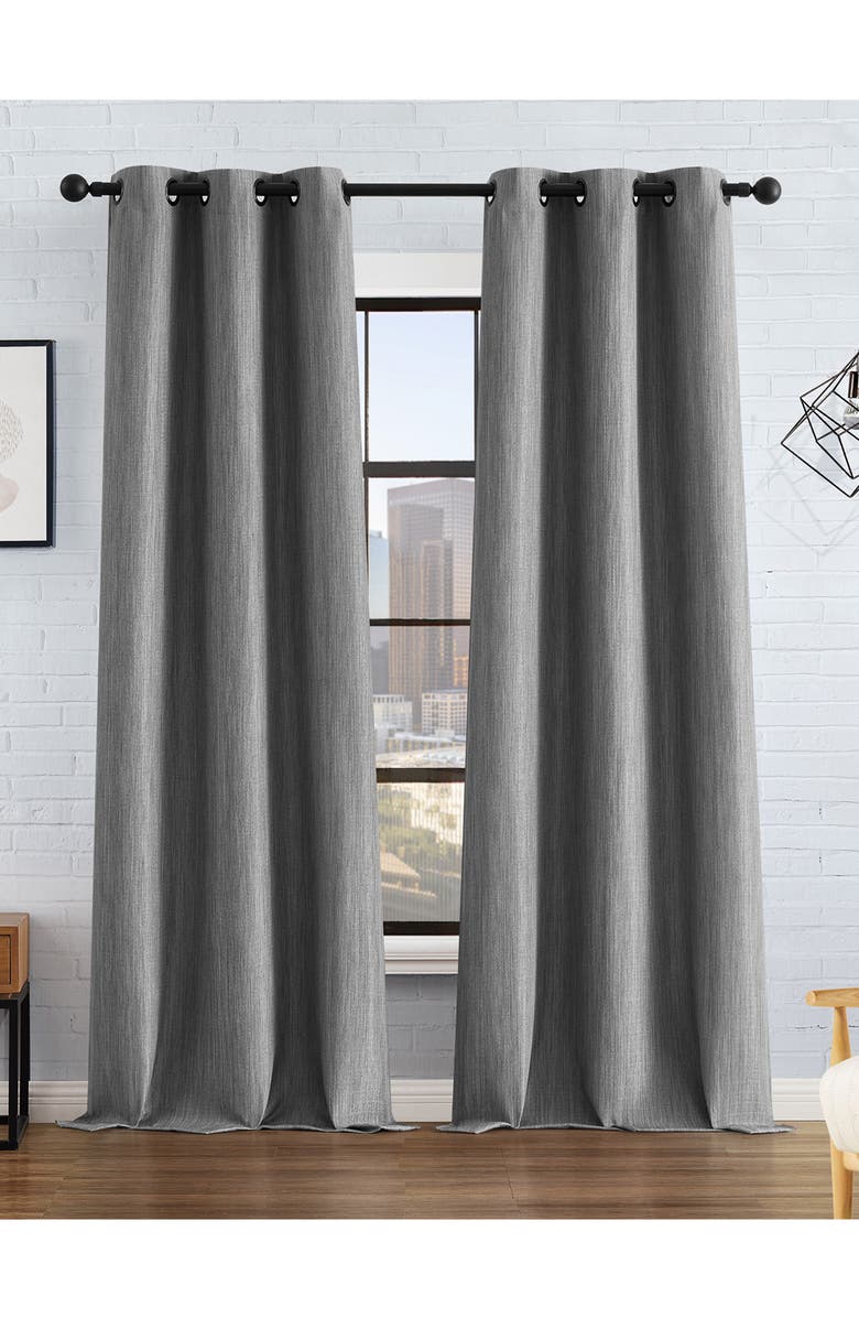 Lucky Brand Solana Thermal Set of 2 Curtain Panels, Alternate, color,