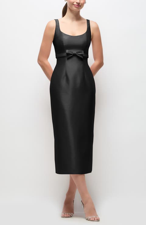 Hattie Satin Sheath Dress