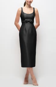 Alfred Sung Hattie Satin Sheath Dress