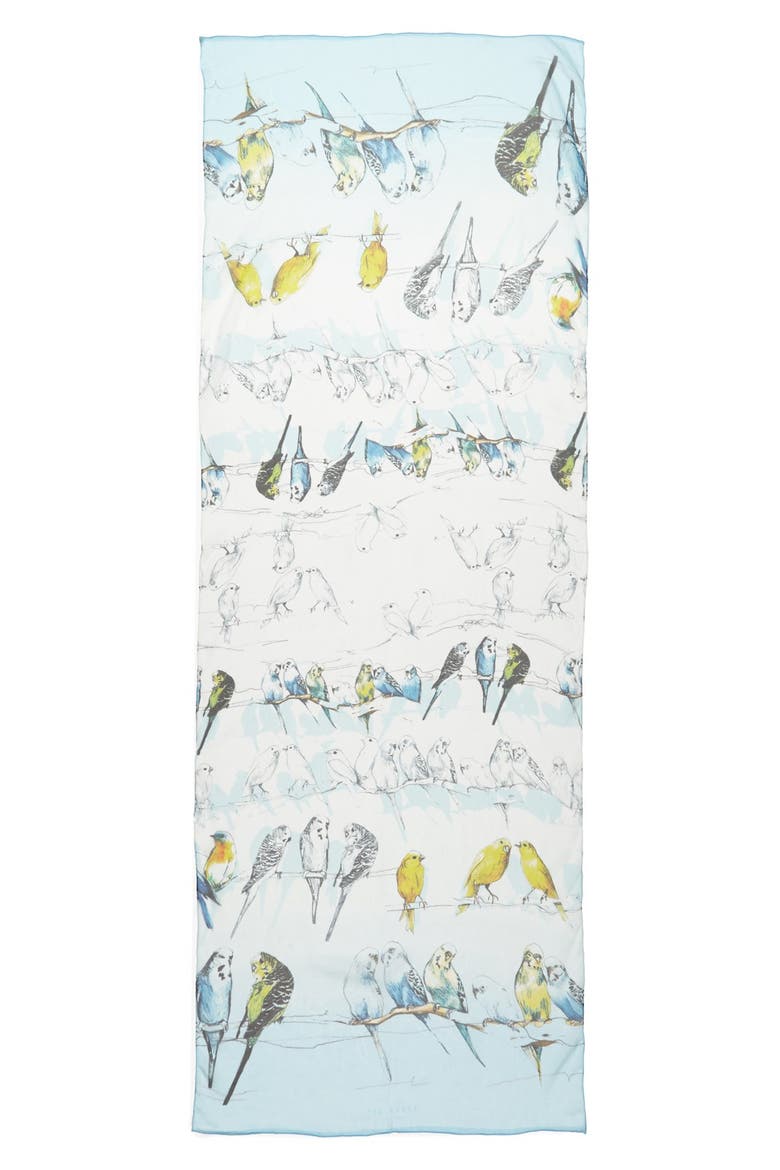 'Colourful Canary' Scarf, Alternate, color, BRIGHT BLUE