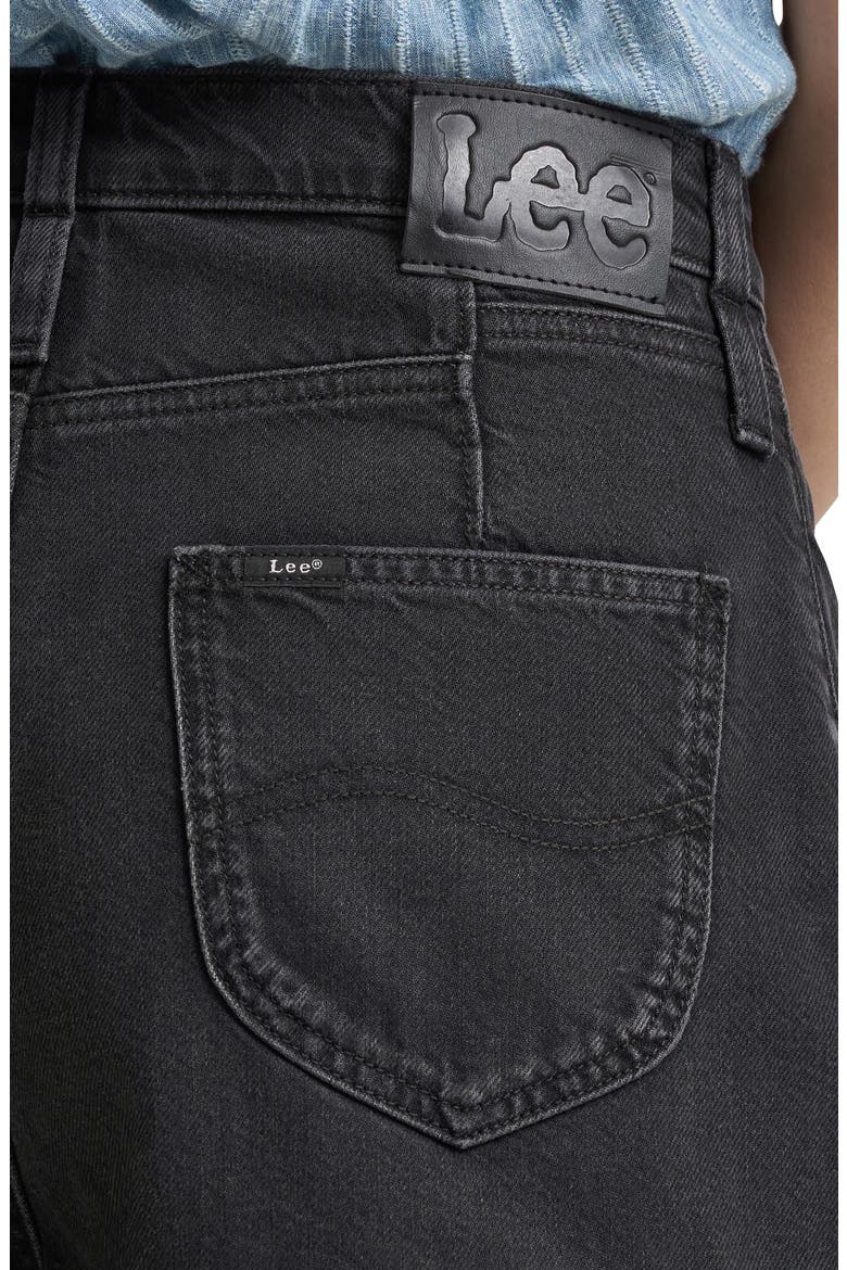 Flirty High Waist Denim Shorts, Alternate, color, DARK MEMORY