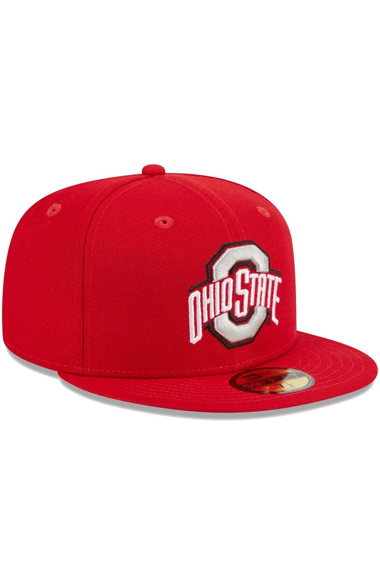 New Era Men's New Era Scarlet Ohio State Buckeyes 59FIFTY Fitted Hat, Alternate, color, Scarlet