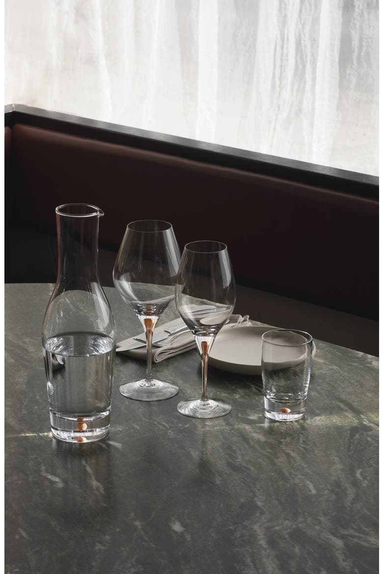 Intermezzo Gold Aroma Set of 2 Red Wine Glasses, Alternate, color, GOLD