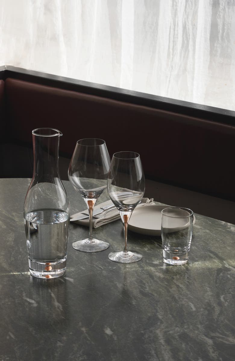 Orrefors Intermezzo Gold Aroma Set of 2 Red Wine Glasses, Alternate, color, Gold