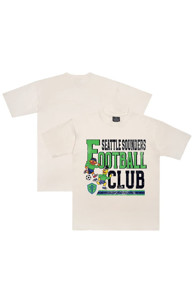 Peace Collective Unisex Peace Collective x Sesame Street Cream Seattle Sounders FC Heavyweight T-Shirt, Alternate, color, 