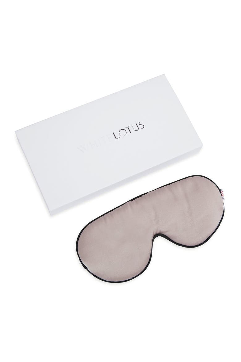 Luxurious Cruelty Free 100% Mulberry Silk Eye Mask, Alternate, color, Pearl Grey