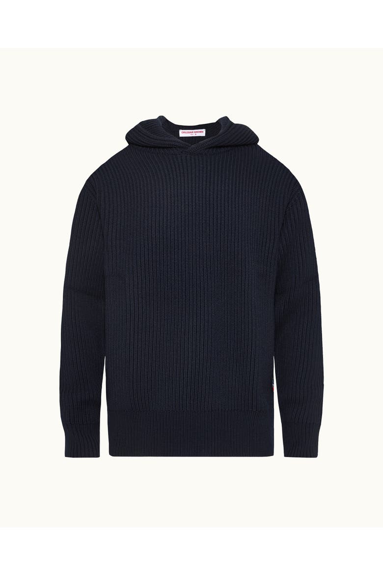 Kirk Relaxed Fit Knitted Hoodie, Alternate, color, NIGHT IRIS