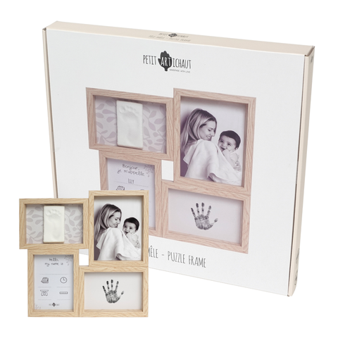 Puzzle Frame - Inkless Baby Print Keepsake Kit & Photo Memory Frame